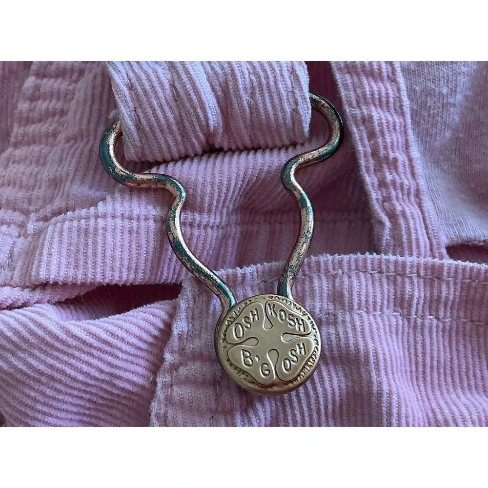 OshKosh B'gosh Corduroy Overalls‎ Kids 18M Pink Good Vestbak Bib Pants Vintage